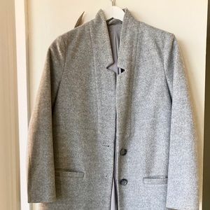 Brushed light grey Old Navy trench coat
